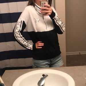 PINK half zip sweater